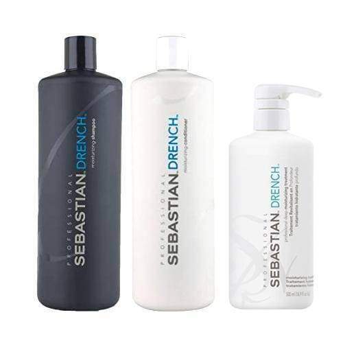 Sebastian Drench Shampoo and Conditioner 33.8oz Duo & Deep Moisturizing Treatment 16.9 oz