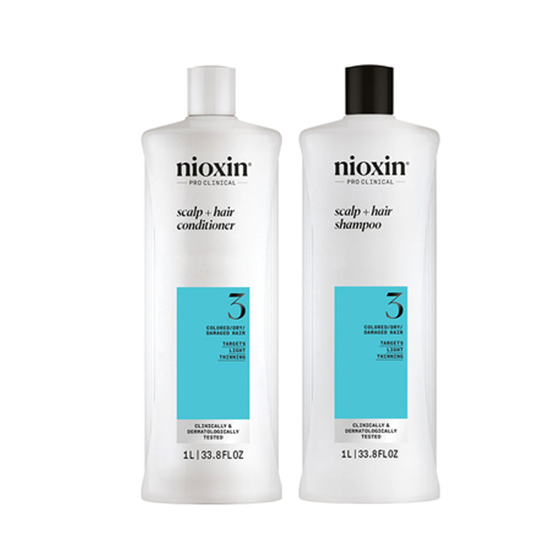 Nioxin System 3 Cleanser & Scalp Therapy Conditioner Duo, 33.8oz